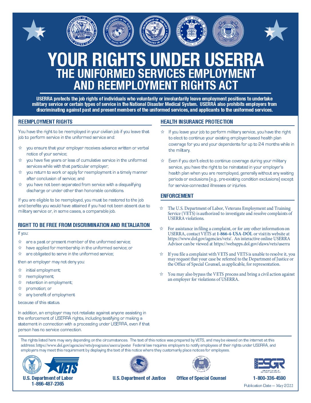 USERRA Rights for Reservists